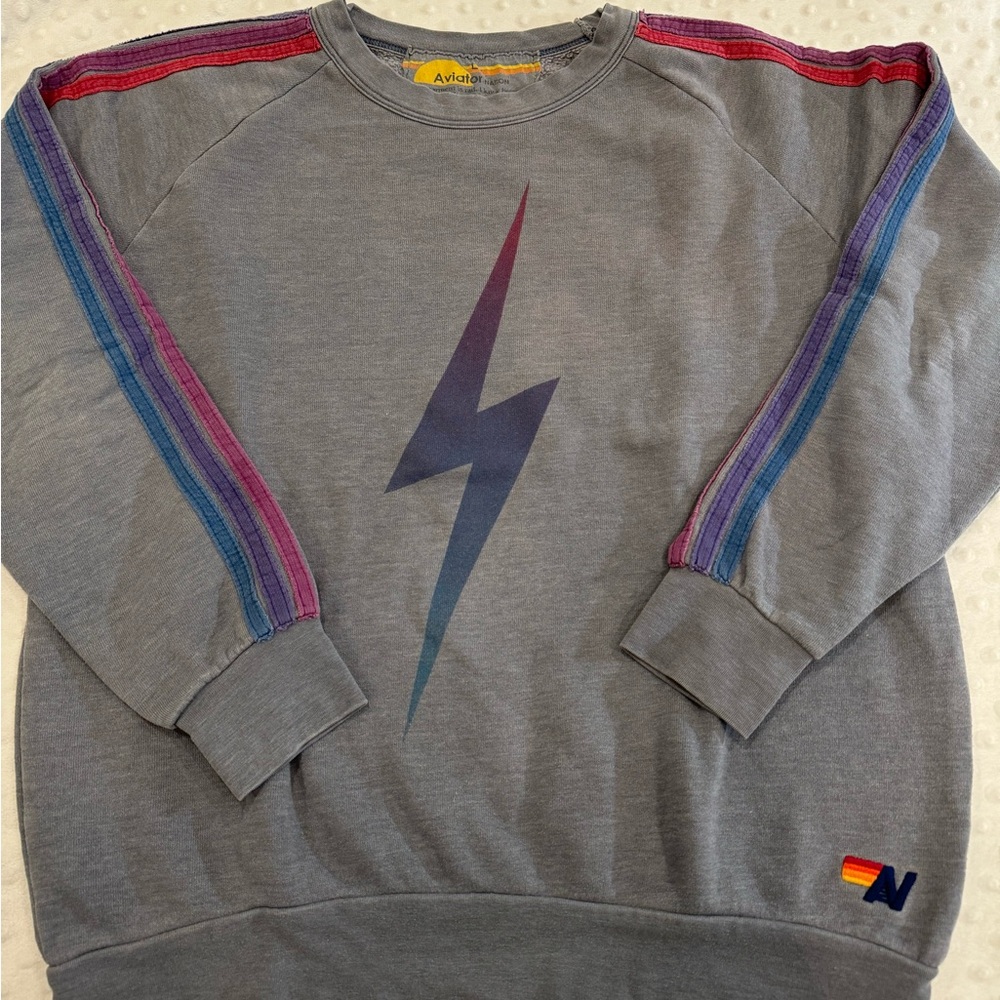 Aviator Nation Lightning Bolt Crewneck
